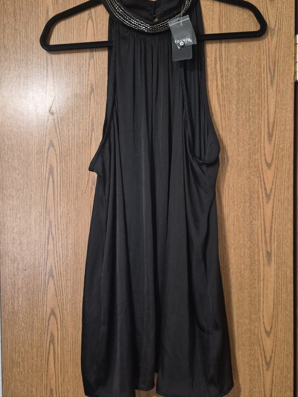 NWT torrid Black Beaded Halter Top Size 2X